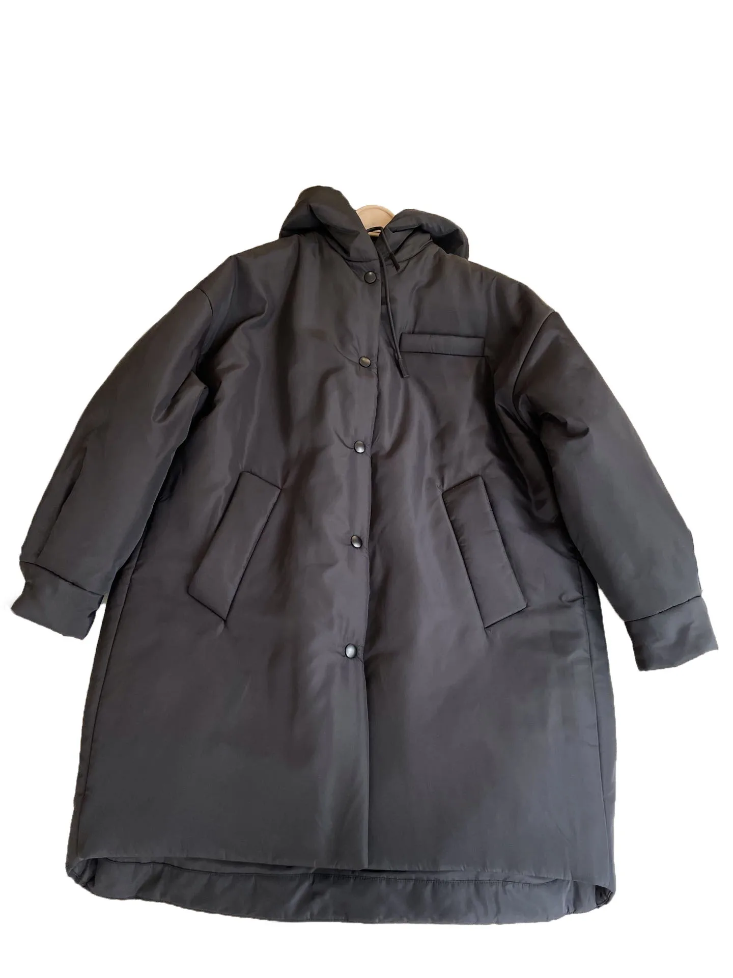 

Cotton jacket hooded short loose version cocoon design warm and comfortable 2023 winter new 1102