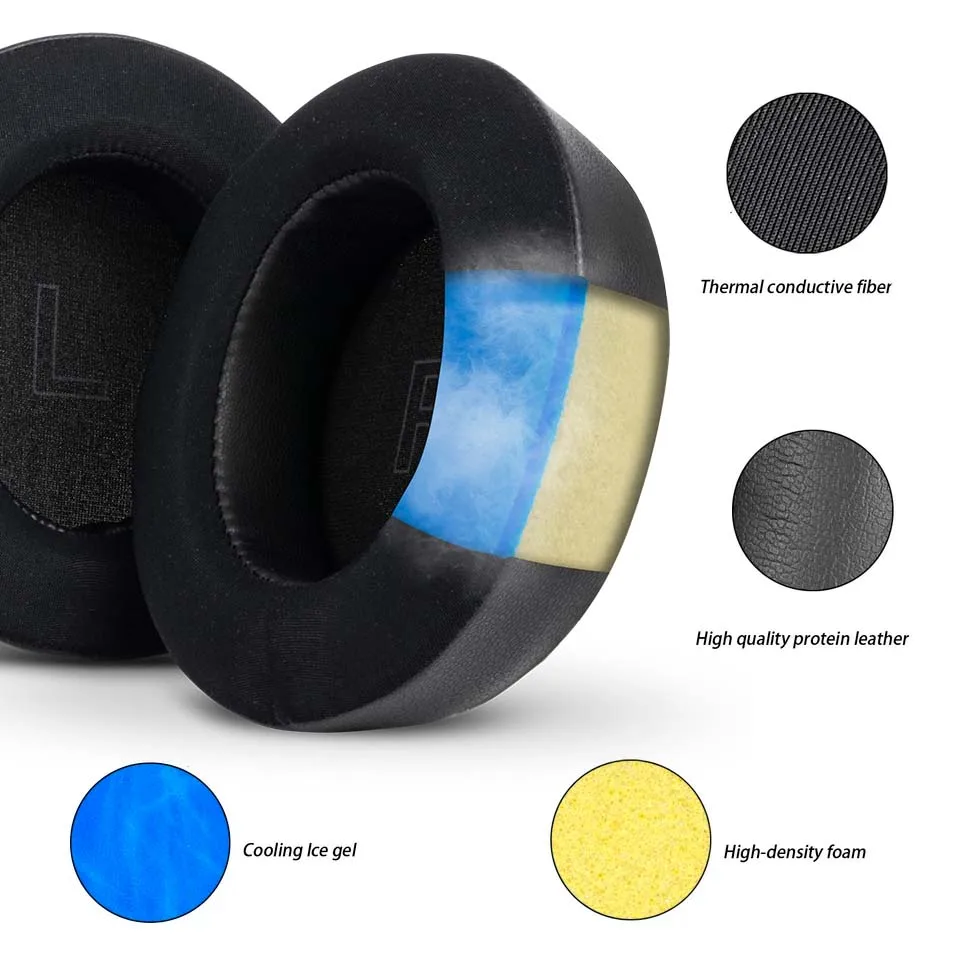 Premium Pink Replacement Earphone Pads with Mesh Memory Foam and Protein Sponge