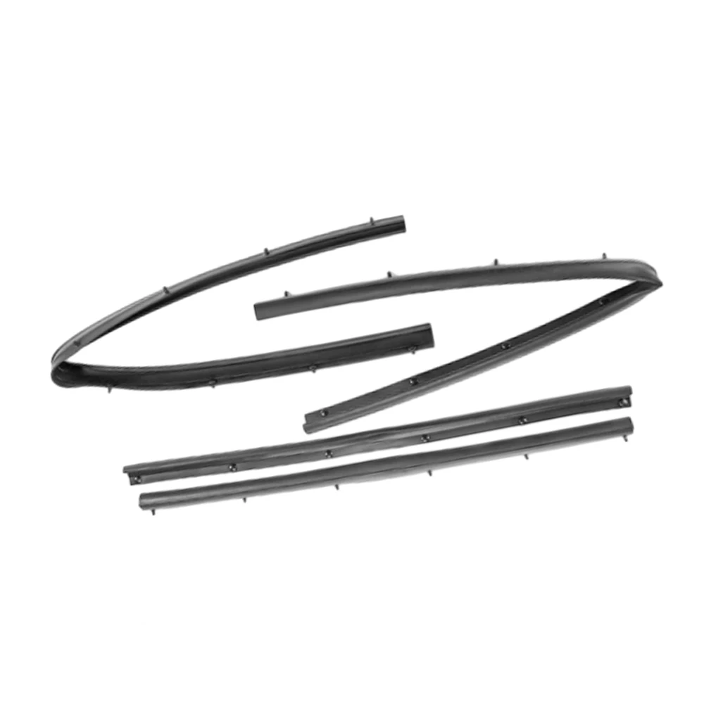 4Pcs Car Weatherstrip Window Moulding Trim Seal Belt For Ford F250 F350 F450 F550 Super Duty 1999-2016 For Excursion 2000-2005 2