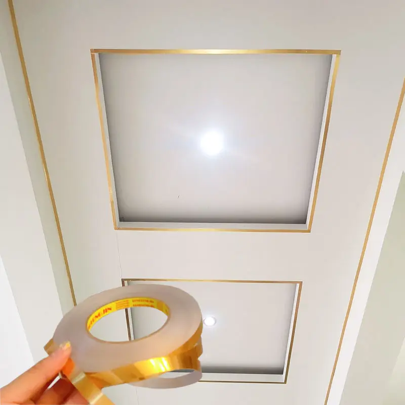 Elegant Metallic Self-Adhesive Tile Gap Sealing Strip - Waterproof Decor Sticker