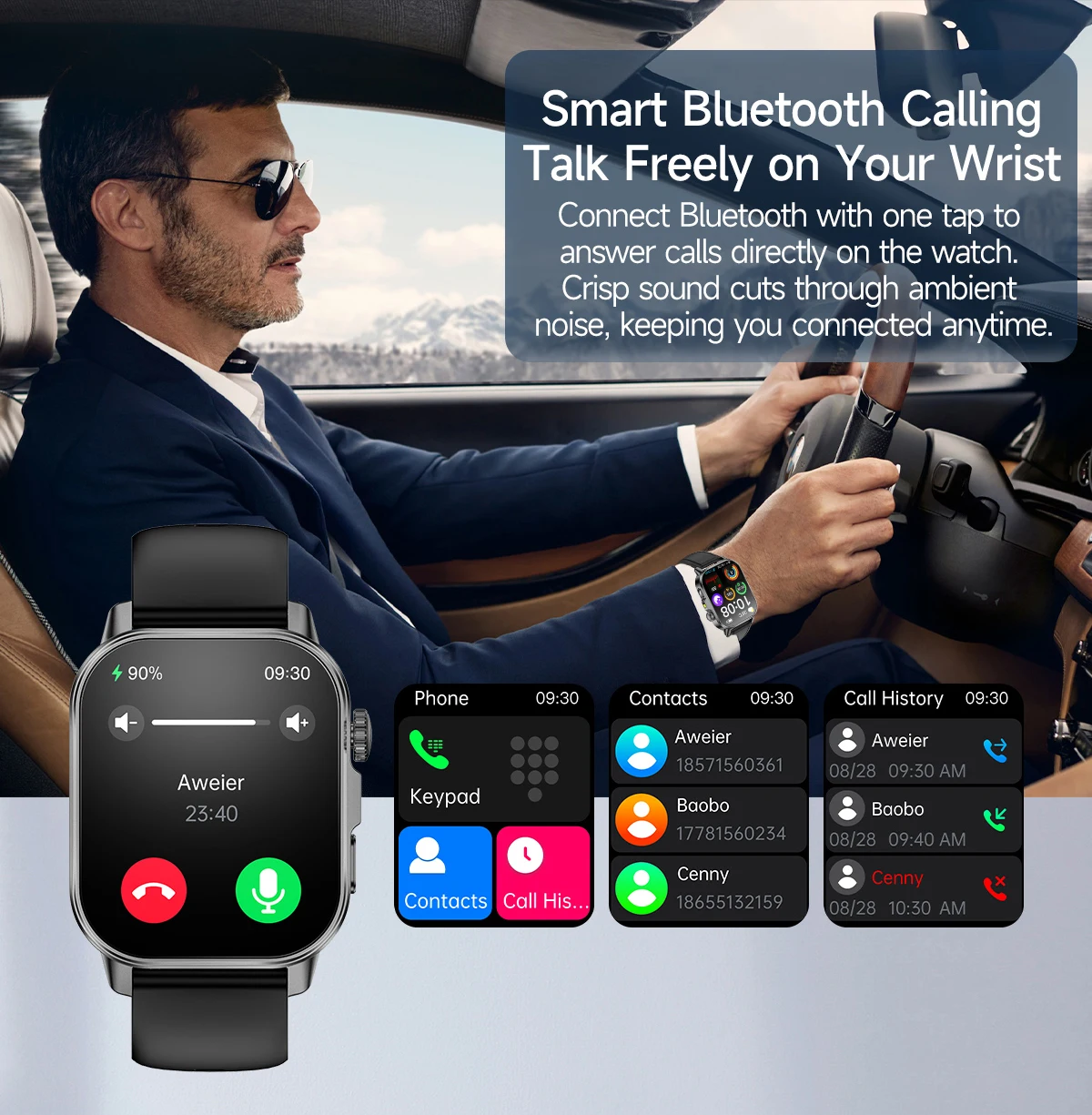 Smartwatch dames ecg bmi lichaamsvet analyse bluetooth bellen_voghion.com