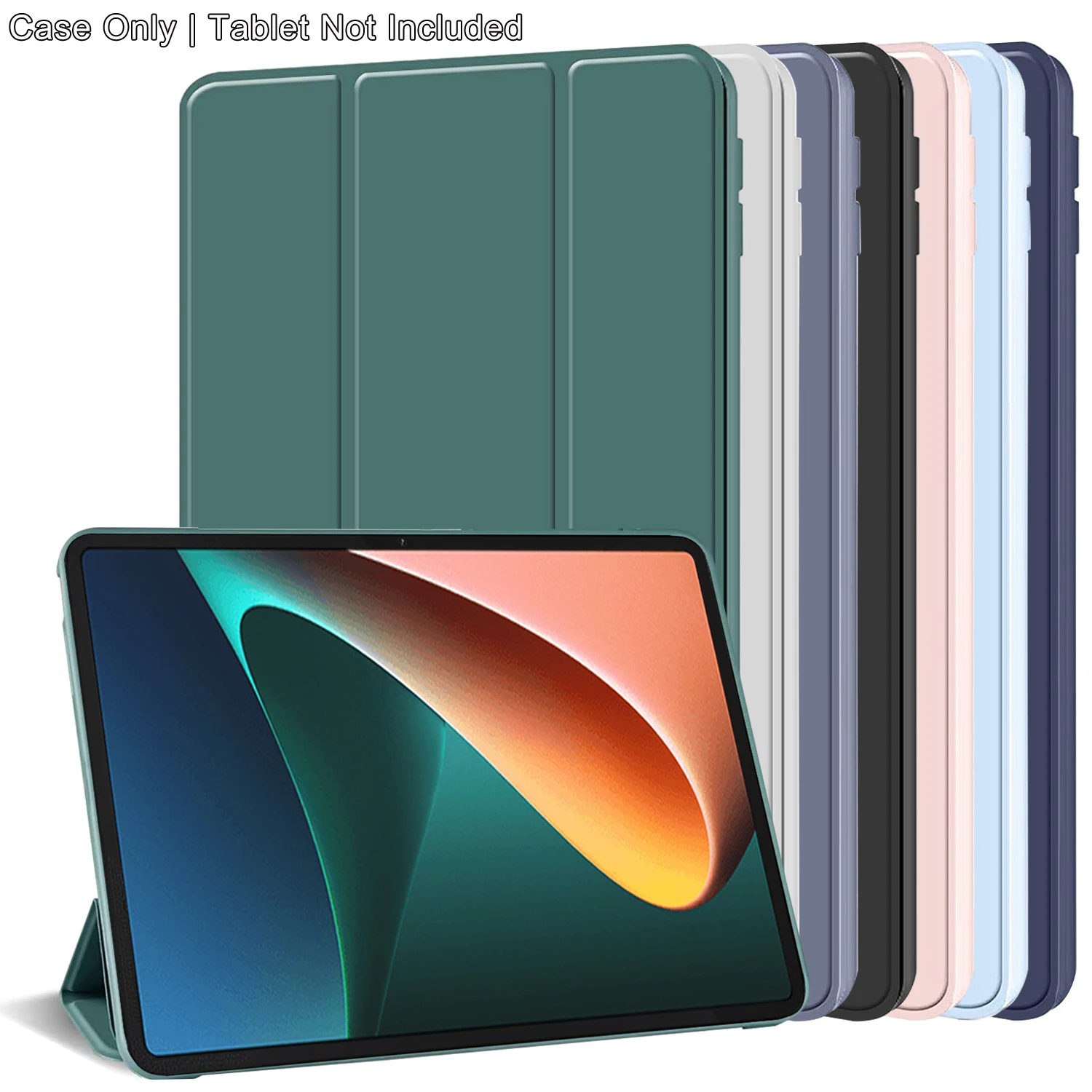 Premium Tri-fold Magnetic Stand PU Leather Protective Tablet Case with Auto Sleep/Wake Function