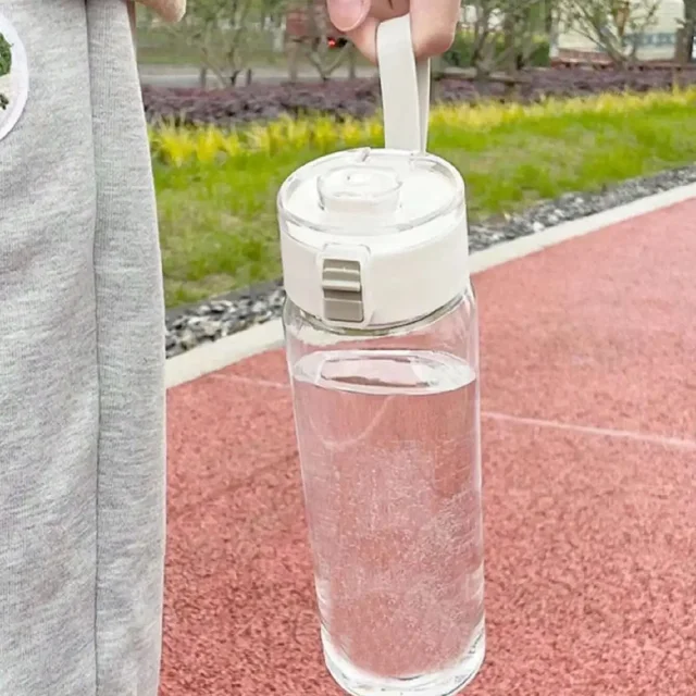 Portable Plastic Water Bottle Sports Fitness Large Capacity Transparent Cup with Tea Compartment Outdoor Anti-drop Water Bottle 3