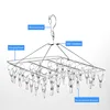 Stainless Steel Windproof Clips Clothespin Laundry Hanger Clothesline Sock Towel Bra Drying Rack Clothes Peg Hook Airer Dryer 6