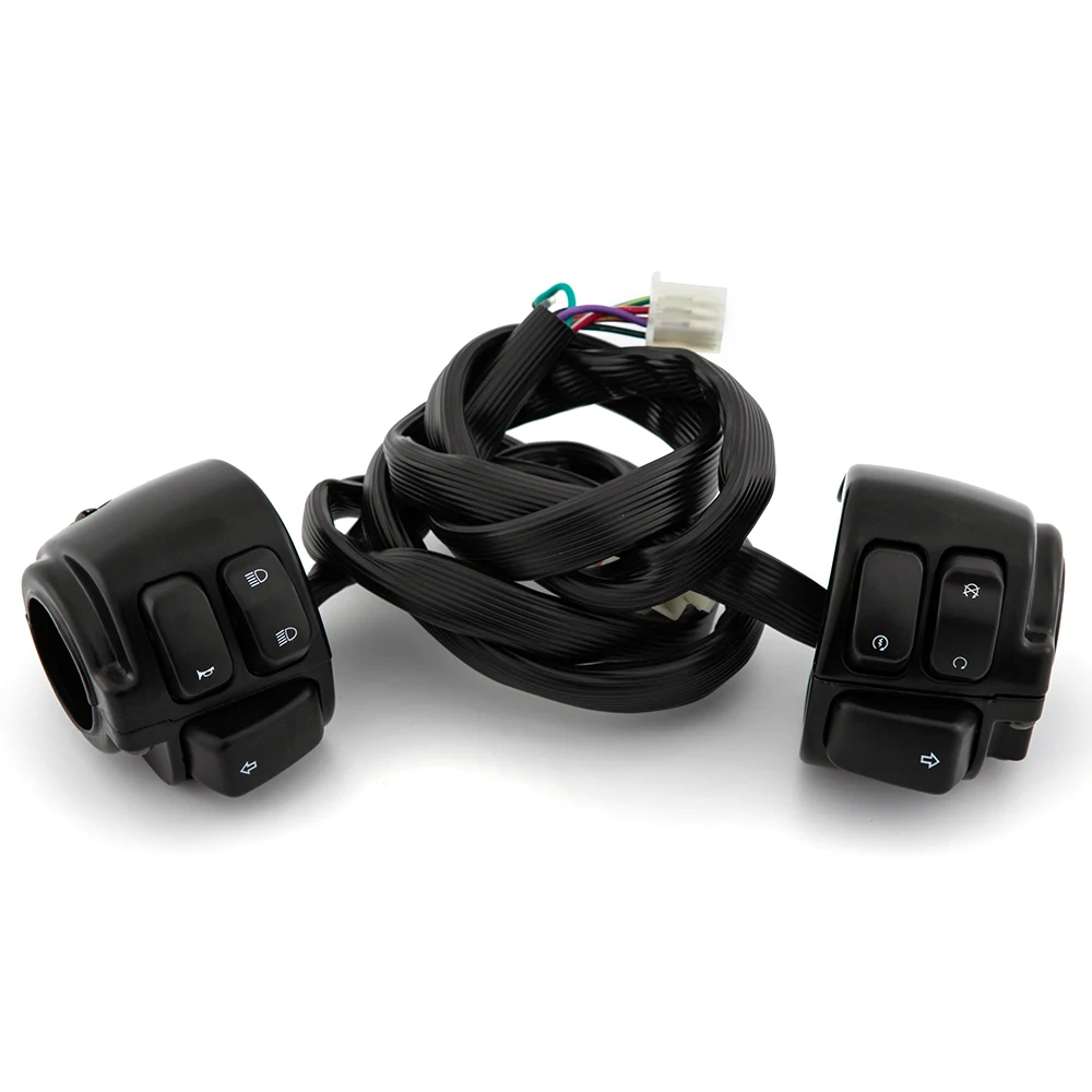 1" 25mm Aluminum Motorcycle Handlebar Control Switches Kill Start Turn Signal Switch Button With