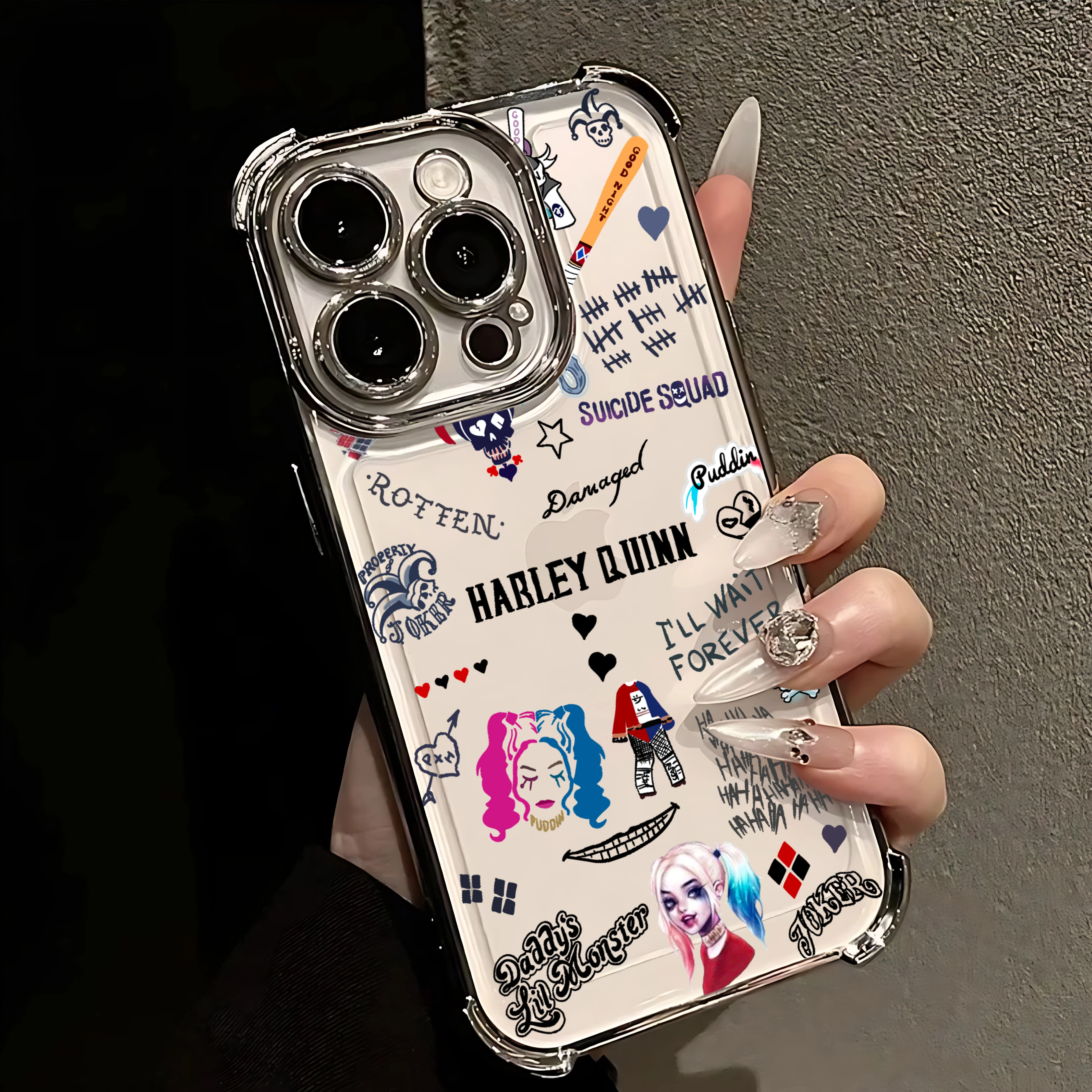 Enhanced Phone Case with Cool Jokers Design - Anti-Fall Airbag Protection