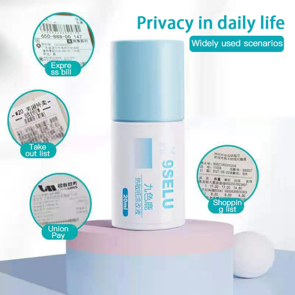 10/20ml Thermal Paper Correction Fluid for Information Coverage Device Paper Correction