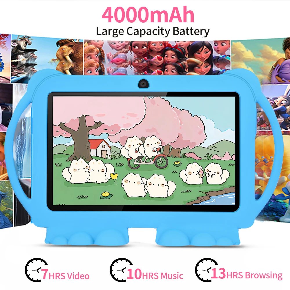 New 7.0-inch children's gaming Tablet for Android 9.0 Quad core 4GB RAM 64GB ROM children's gift Tablet with 4000mAh Battery 5