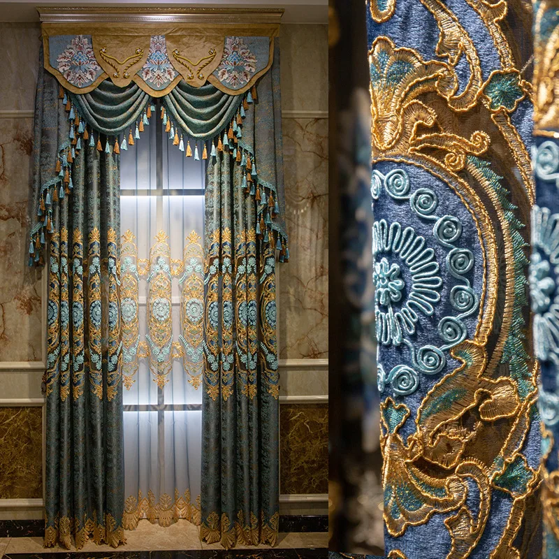 アメリカスタイルの豪華な刺luxuryカーテン,リビングルーム,ダイニング