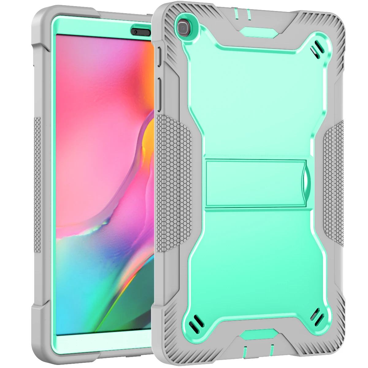 Rugged Shockproof Tablet Case with Built-in Kickstand