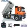 KABOLITE 6x6 Hydraulic RC Dumper Truck 1/14 RC Tipper Light Sound ST8 2Speed Gearbox for K3364 KABOLITE HUINA Cars RC Toys Model 1