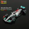 Bburago 1:43 W13 2022 Mercedes Benz F1 Team 44 Hamilton Team 63 Russell Alloy Die Casting Model Racing Vehicle Gift Toy 3
