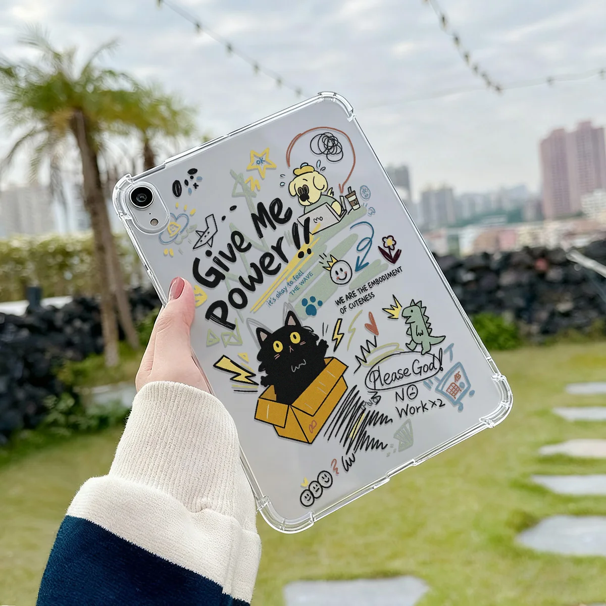 Adorable Silicone Cat Tablet Case - 8.7 Inch Universal Cover