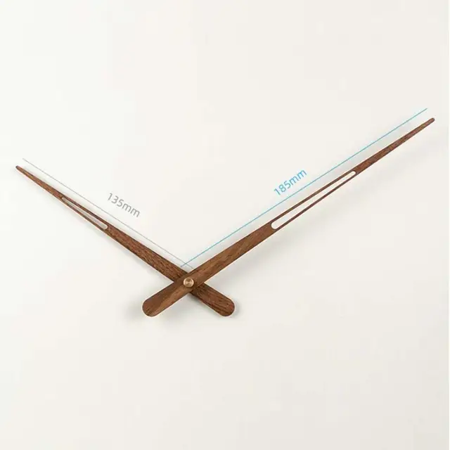 4 Lancette Orologio Da Parete In Legno Noce - Kit Sostituzione Fai Da Te - Foto 4