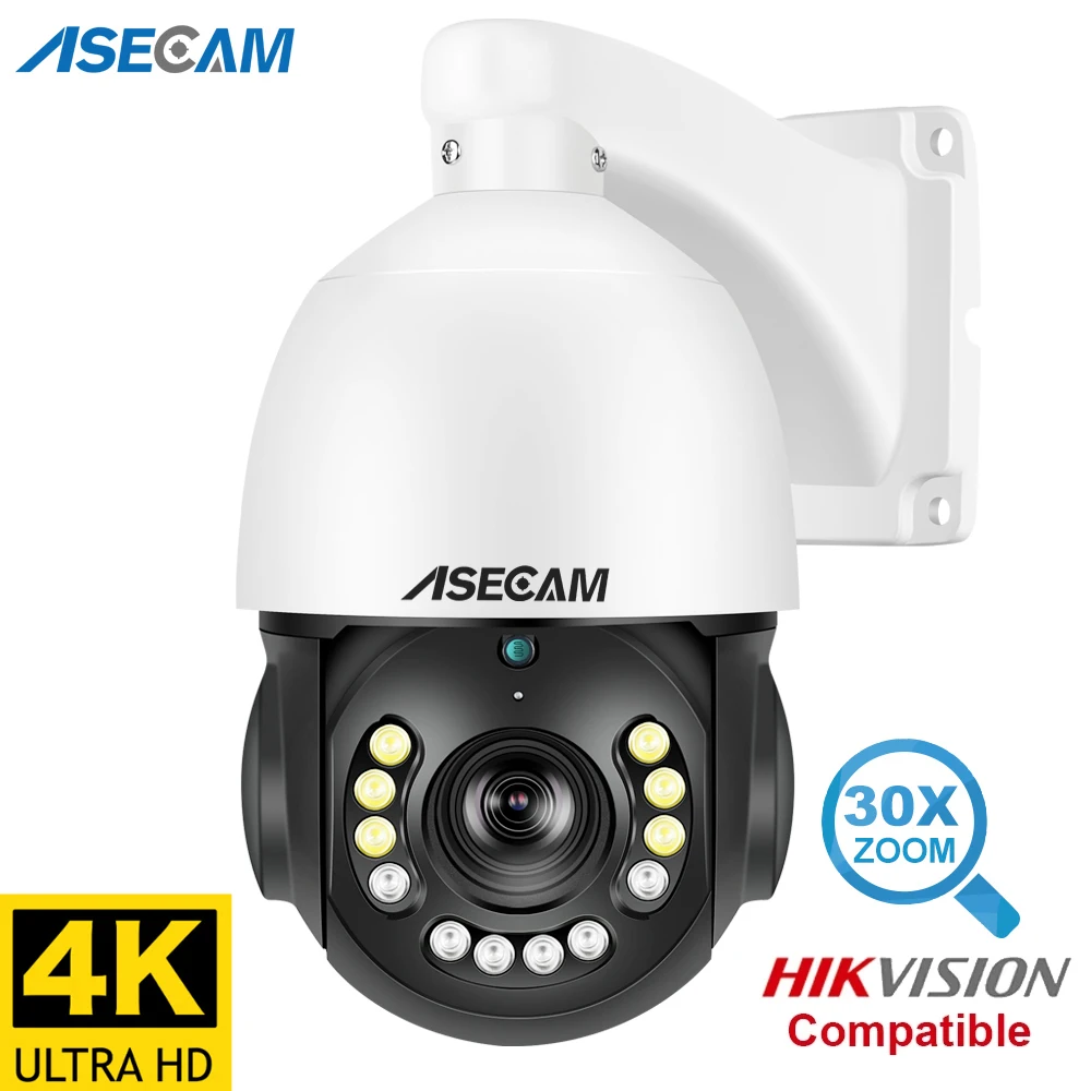 

8MP PTZ 4K IP Camera Optical Zoom Color Night POE SONY IMX415 Security CCTV Audio Video Surveillance Hikvision Compatible RSTP