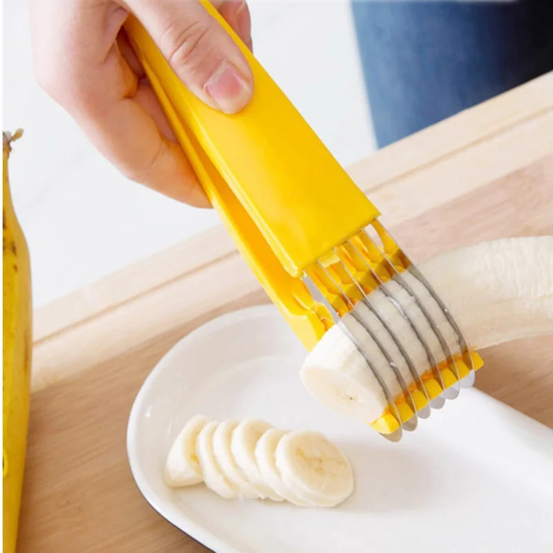 Description Picture 6 of itemKitchen Accessories Banana Slicer Chopper Fruit Cutter Cucumber Salad Vegetable Peeler New Cooking Tool Home Creative