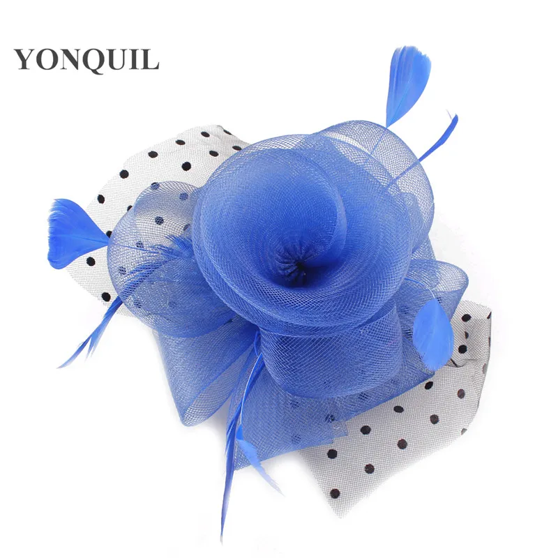 Elegant Women Headpiece Multiple Color Crinoline Material Fascinator Headwear Colorful Mesh Show Headpiece Cocktail Hat MYQ039