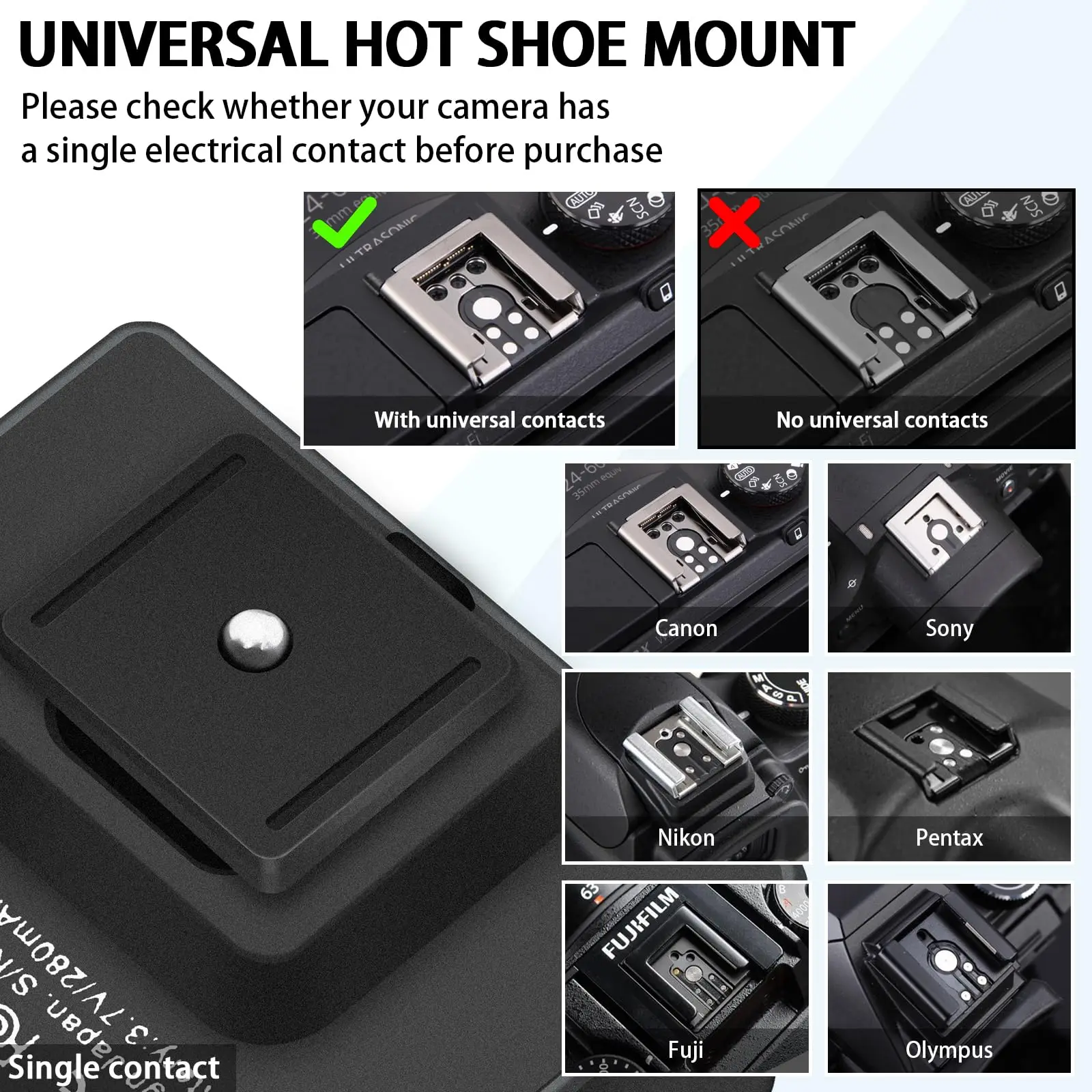 F1 Mini Camera Flash Speedlite Portable Mini Hot Shoe Flash Light for Fuji/Sony/Nikon/Canon Digital Film Cameras