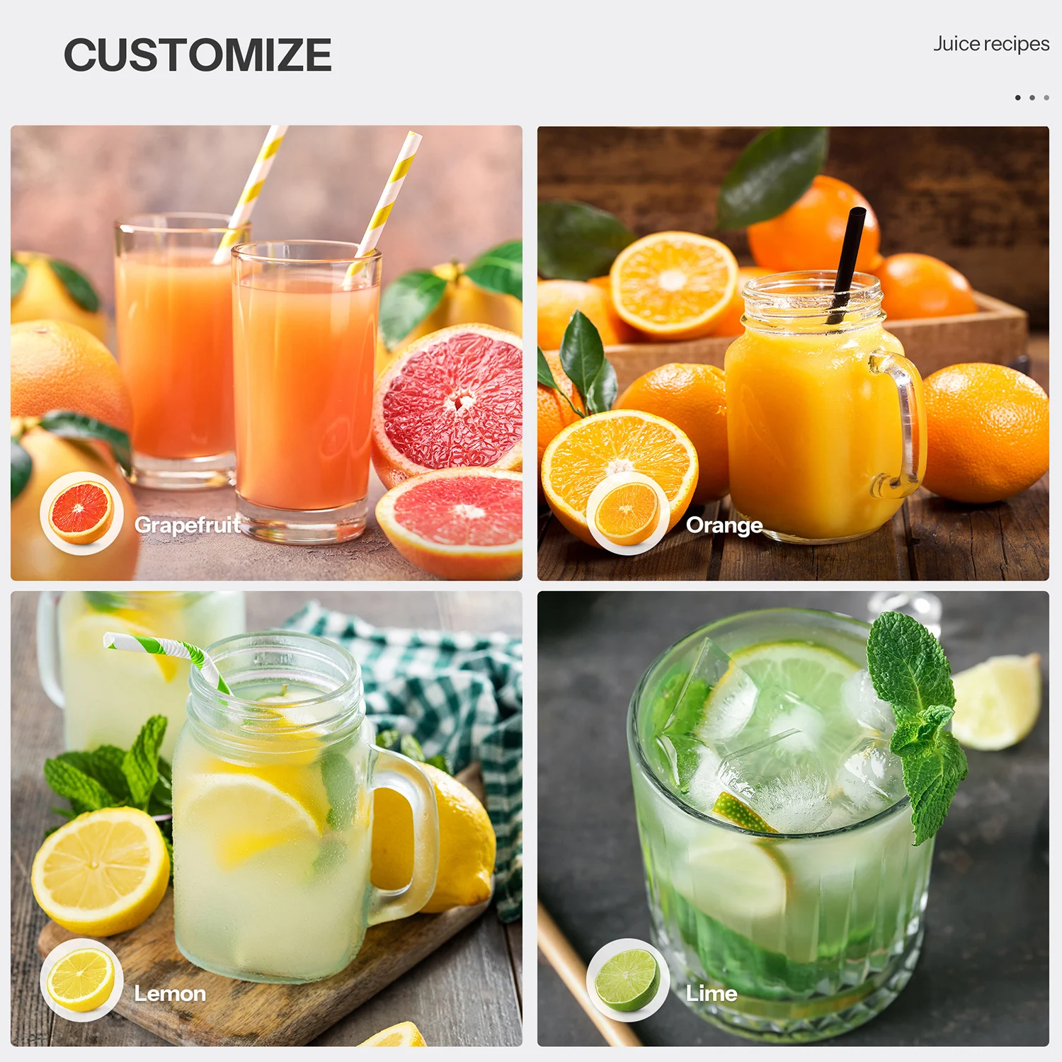 lectric Citrus Juicer, Reemix Full-Automatic Orange Juicer Squeezer for Orange, Lemon, Grapefruit, Citrus Juicer with Cleaning 4