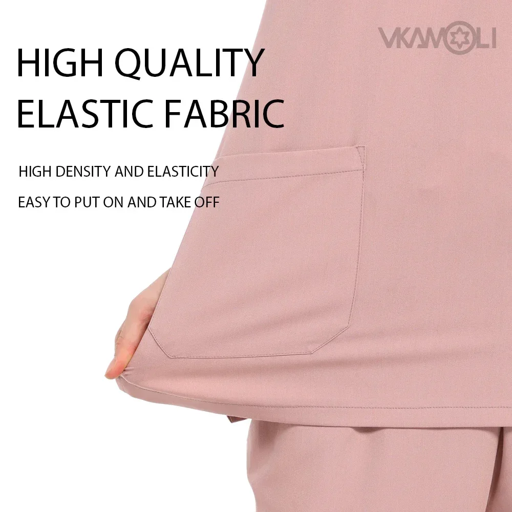 Medical Scrubs Jogger Pants Men and Women Solid Color Stretch Elasticity XS-XXL for Medical Dental Clinic Vet Working