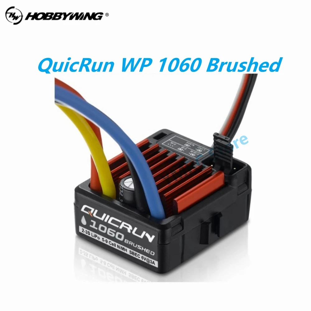 

HobbyWing QuicRun WP 1060 60A 2-3S LiPo Brushed Electronic Speed Controller ESC For 1/10th Touring Cars/Buggies/Trucks