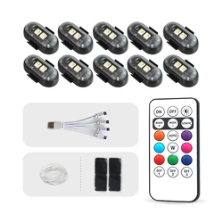 Multicolor Remote-Controlled LED Strobe Light - Waterproof and Wireless (10pcs)