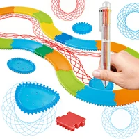 Geometry Spirograph Drawing Stencils Set Painting Template Art Crafts Creative Kids Educational Toy Variety of Flowers Ruler 2
