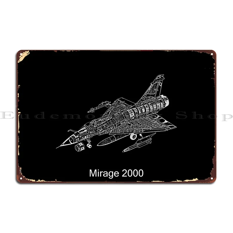 

Металлический знак Mirage 2000, Настенный декор, забавная Клубная печать, индивидуальный жестяной знак, плакат
