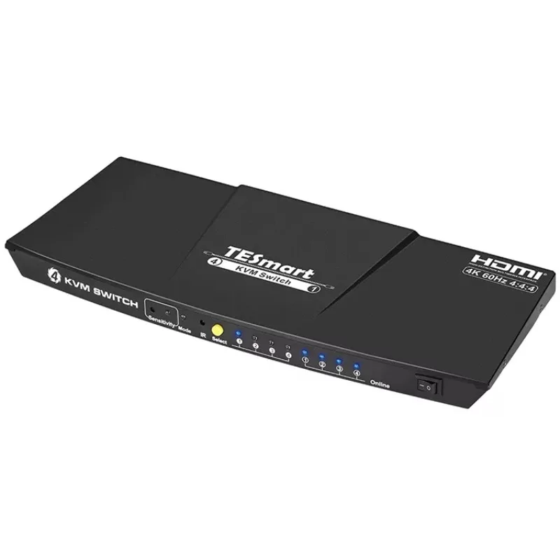 

TESmart горячая Распродажа HDMI KVM переключатель вход 4 выхода 1 автоматический сканер HDCP 2,2 4K 60 Гц KVM переключатель