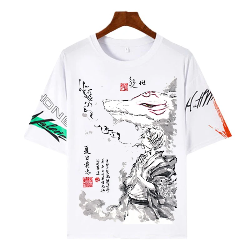 

Новые футболки с рисунком аниме книга друзей футболки с коротким рукавом взрослые дети ребенок с коротким рукавом чернильный цвет