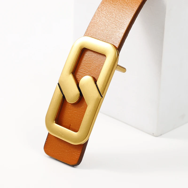 

Genuine leather belts for women Fashion Pin buckle woman belt High quality second layer cow skin strap female width 2.8 cm