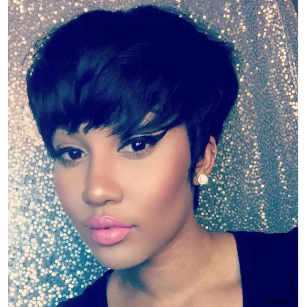 Human Hair Wigs Short Bob Pixie Cut Wig Human Hair For Women Brazilian Colored Wig Machine Made human hair wigs