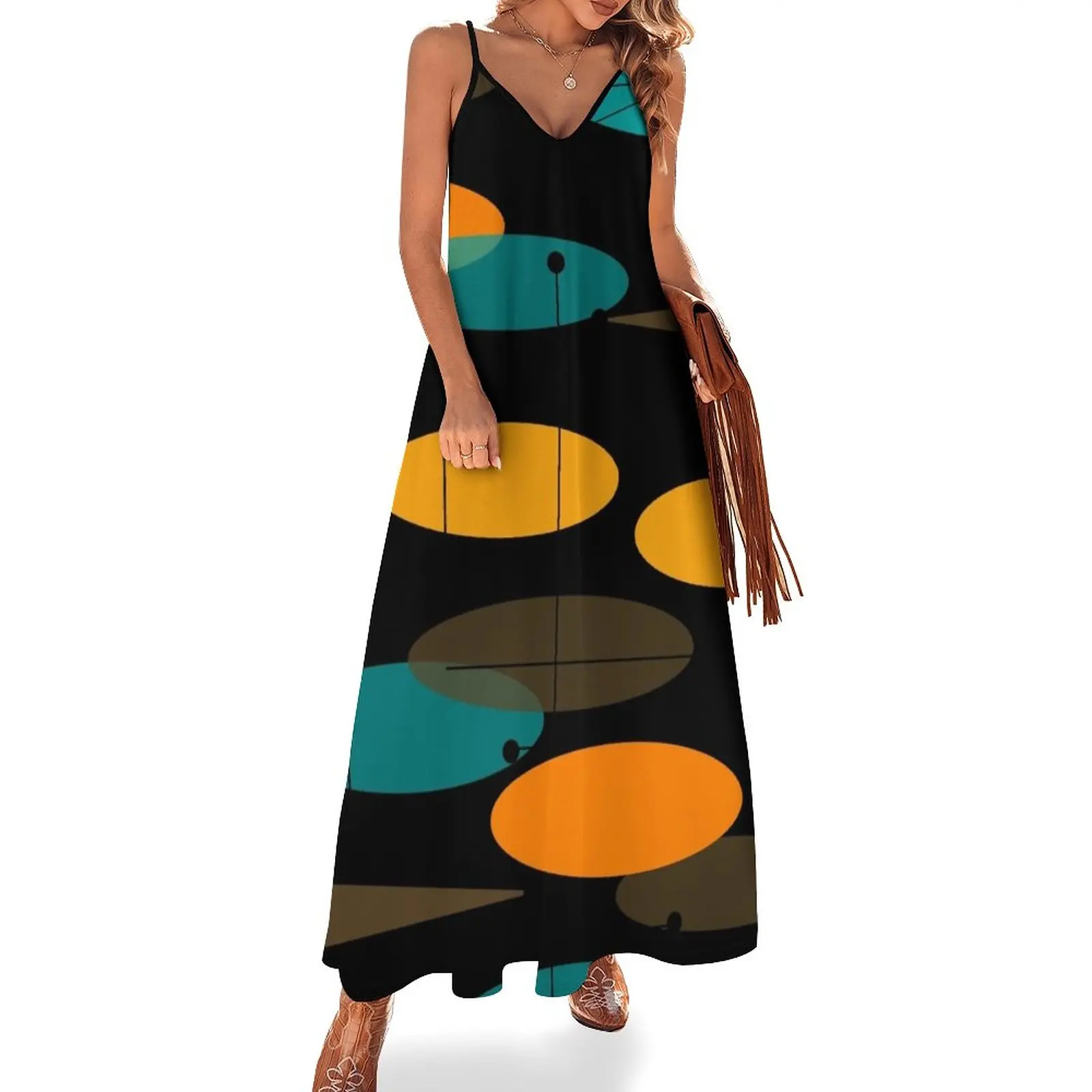 

Mid-Century Modern Ovals III Sleeveless Dress cute dress Women's dress