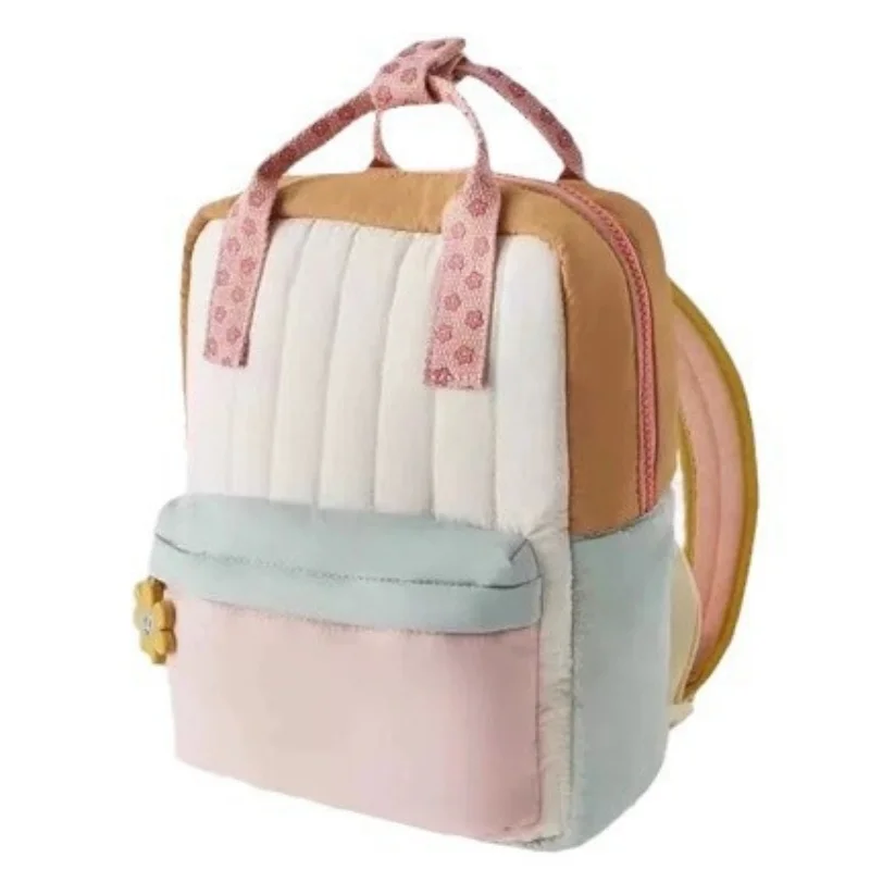 New Children's Backpack, Children's Shopping Bag, Personalized Embroidery, Cute Sunflower Color Blocked Small Backpack 4