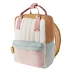 New Children's Backpack, Children's Shopping Bag, Personalized Embroidery, Cute Sunflower Color Blocked Small Backpack 4