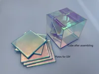 Processed Iridescent Rianbow Color Acrylic Sheet For DIY Display Box Storage Cube Game Desk Home Decor,Child Lovely Small Gift 2