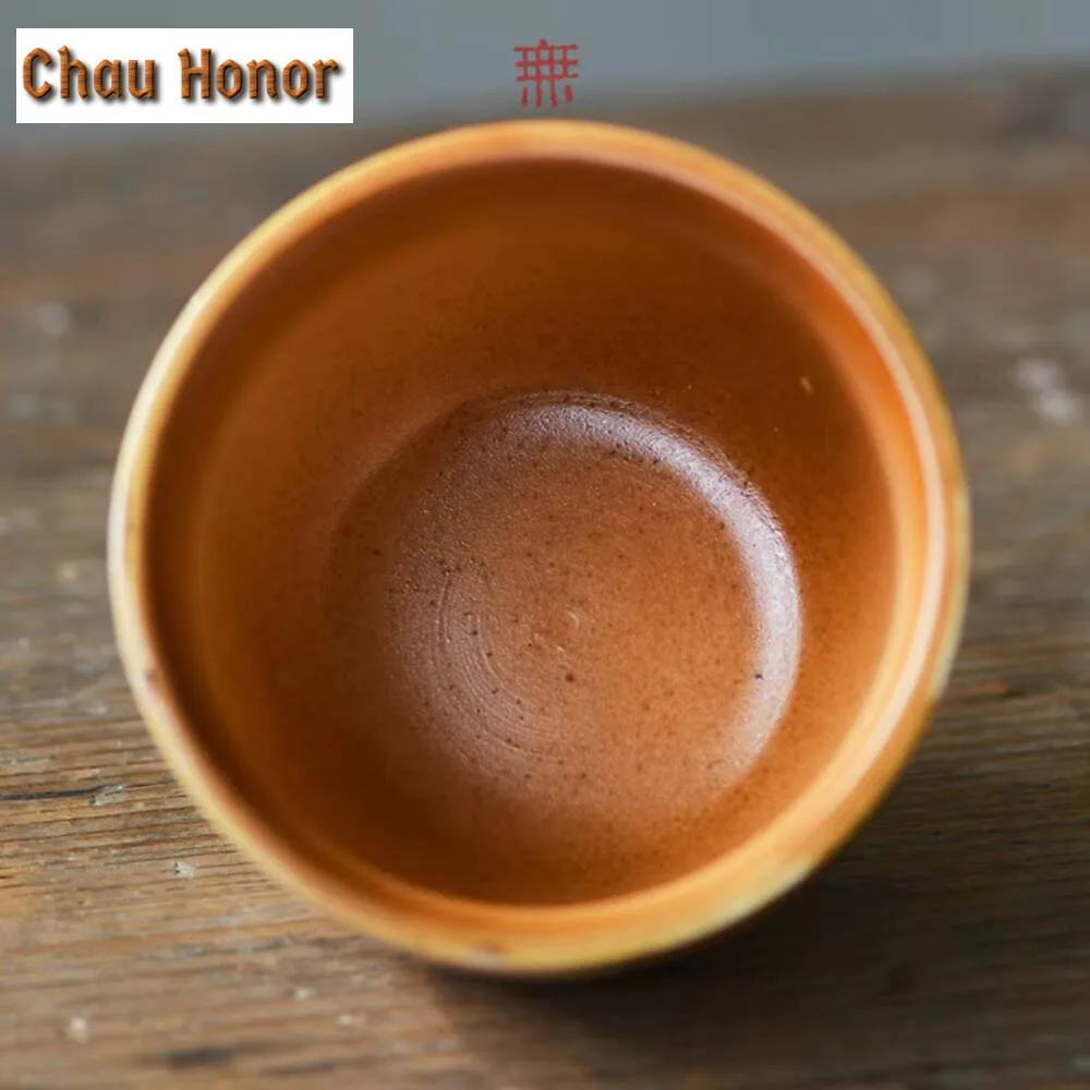 160ml Retro Soda Coarse Pottery Teacup Antique Rich Flower Blossom Ceramic Cup Creative Cylinders Master Cup  Coffee Mug Gifts