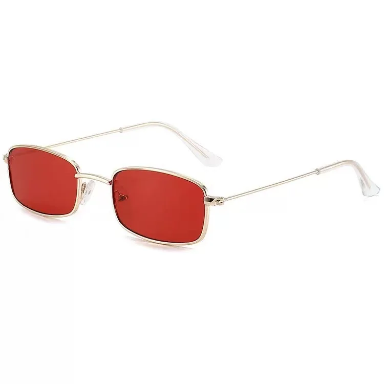  - Cnady Color Vintege Metal Cat Eye Sunglasses UV400 Female Summer Street Eyewear for Women Korea Style Gafas De Sol