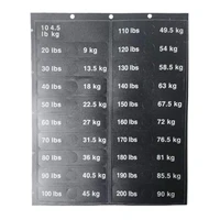 4.5kg to 90kg Weight Block Sticker Weight Stack Labels Weight Sticker Labels for Dumbbells Barbells and Weight Plates F19E 2