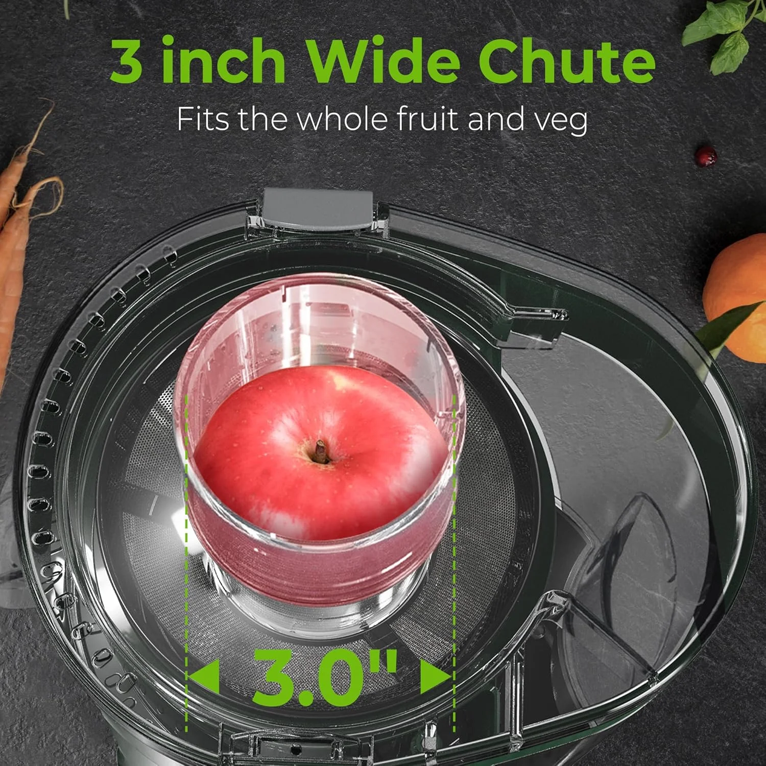 SEJOY Juicer Extractor with 2 Speeds, 3" Big Mouth Centrifugal Juicer Maker with BPA-Free, safe Compact Centrifugal Juicer 3