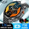 LIGE New 3ATM Waterproof Smart Watch Men 730mAh Extra Large Battery AMOLED HD Display Outdoor Professional Sports Smartwatch Men 1