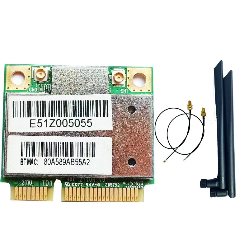 ATHEROS 무선 카드 안테나, 삼성, 델, ACER, 도시바, ASUS, MSI용 와이파이 블루투스 4.0, AR5B22, 300Mbps, 2.4G, 5G