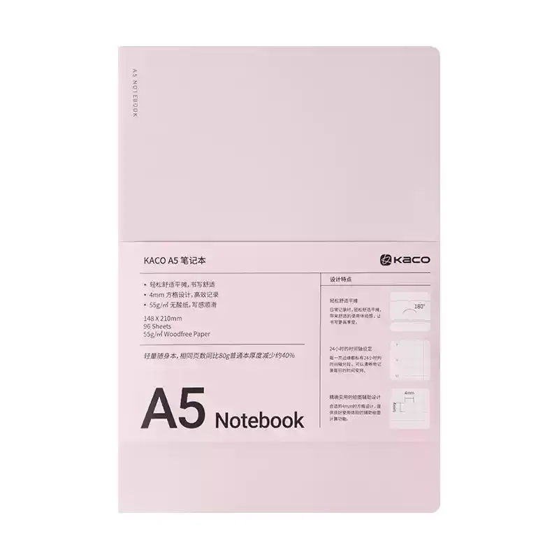 Pink Leather A5 Notebook Journal 96sheets Pages Paper Simple Lightweight Scrapbook Students To Do List Planner Agenda Stationery