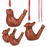 4pcs Bird Water Whistles Pottery Bird Whistles Funny Kids Musical Noisemaker Toys With Lanyards Lanyard Water Bird Whistle 1