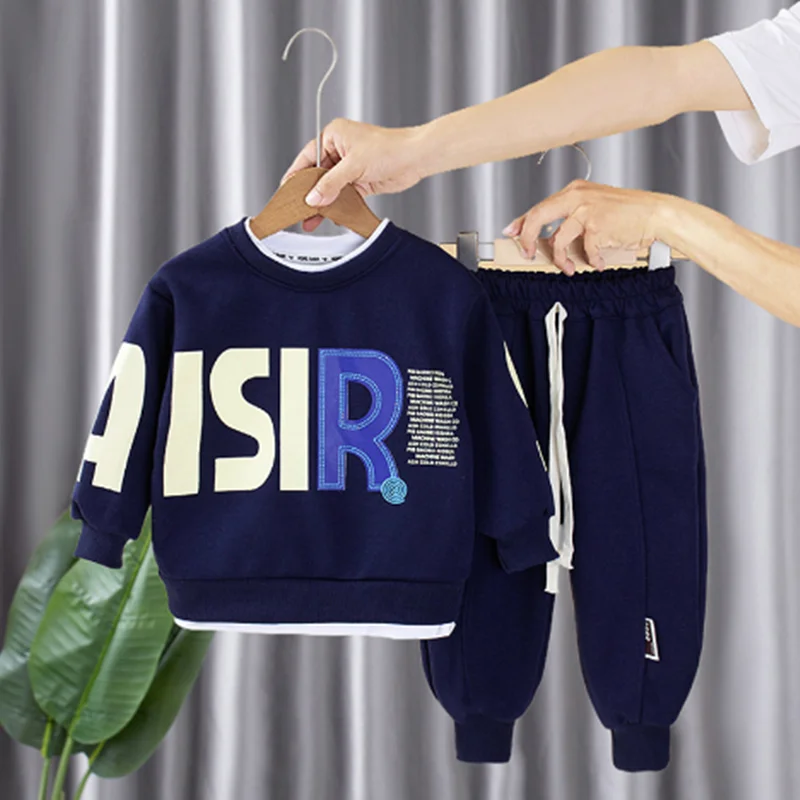 

Boys Clothes Sets Spring Autumn Children Cotton Sweatshirts Pants 2pcs Tracksuits For Baby Jogging Suit Kids Outfits Toddler 7Y