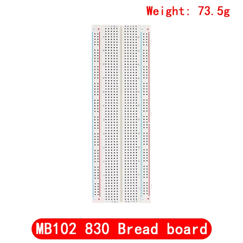 Enhanced Breadboard Power Module Kit with 830-Point Prototype Board and 65 Jumper Wires