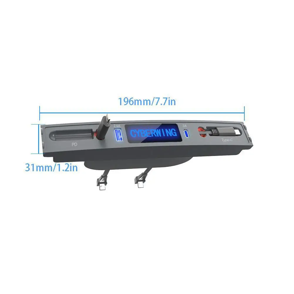 테슬라 모델 3 Y용 도킹 스테이션, 듀얼 USB, 센터 콘솔 어댑터, 디지털 디스플레이 확장 도크, QC3.0 플러그 앤 플레이
