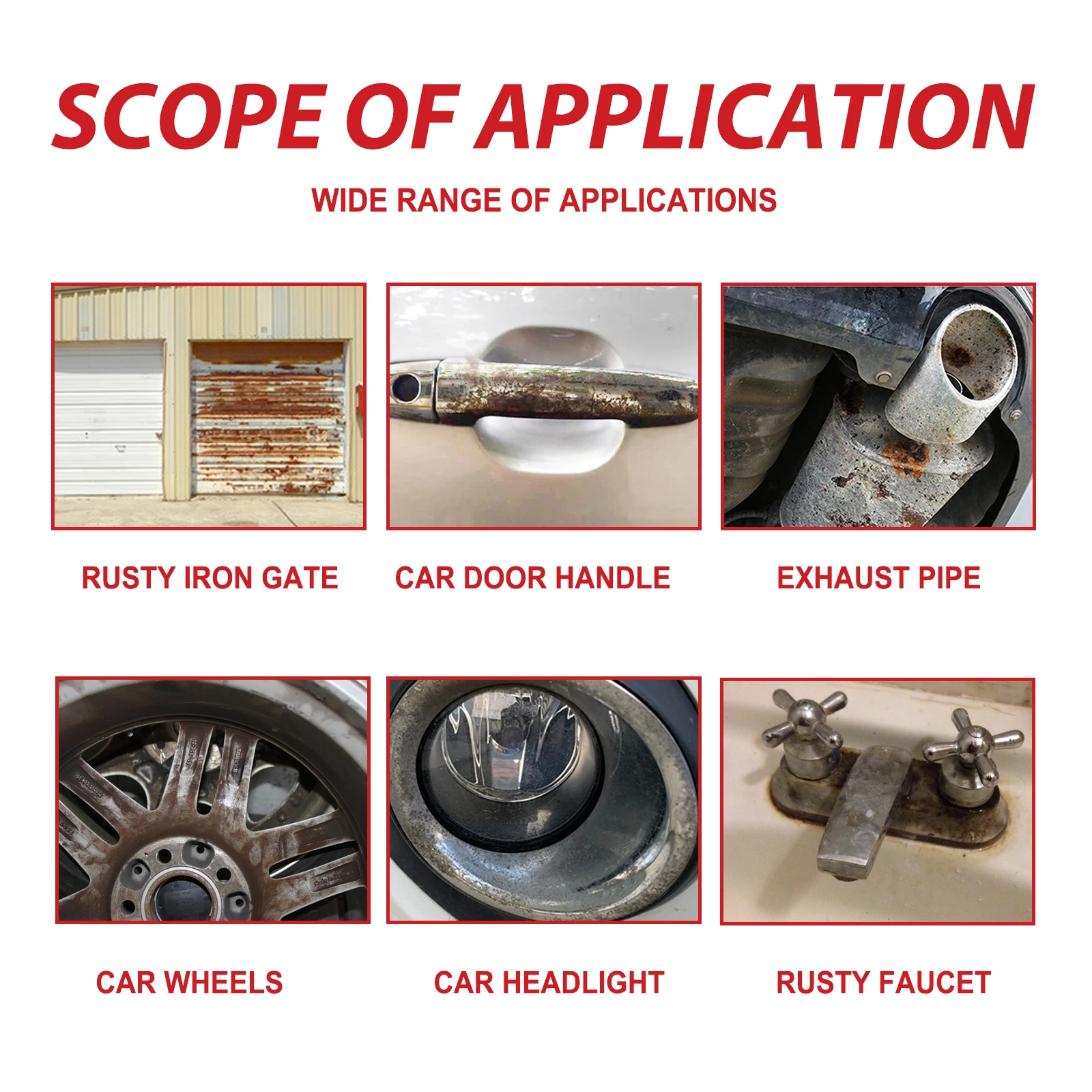100/300g Car Chassis Rust Remover Rust Renovator Multi Purpose Metal Remover Primer Agent Anti-corrosion Inhibitor