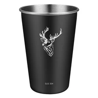 304 Stainless Steel Single Layer Cold Drink Glass Beer Mug Coffee Cup New Portable Mug Suitable for Home Restaurant Bar Party 5