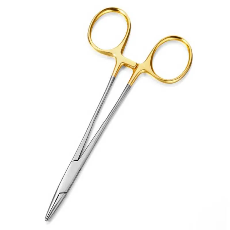 Double Eyelids Embedding Surgical Tools Gold Handle Needle Holder